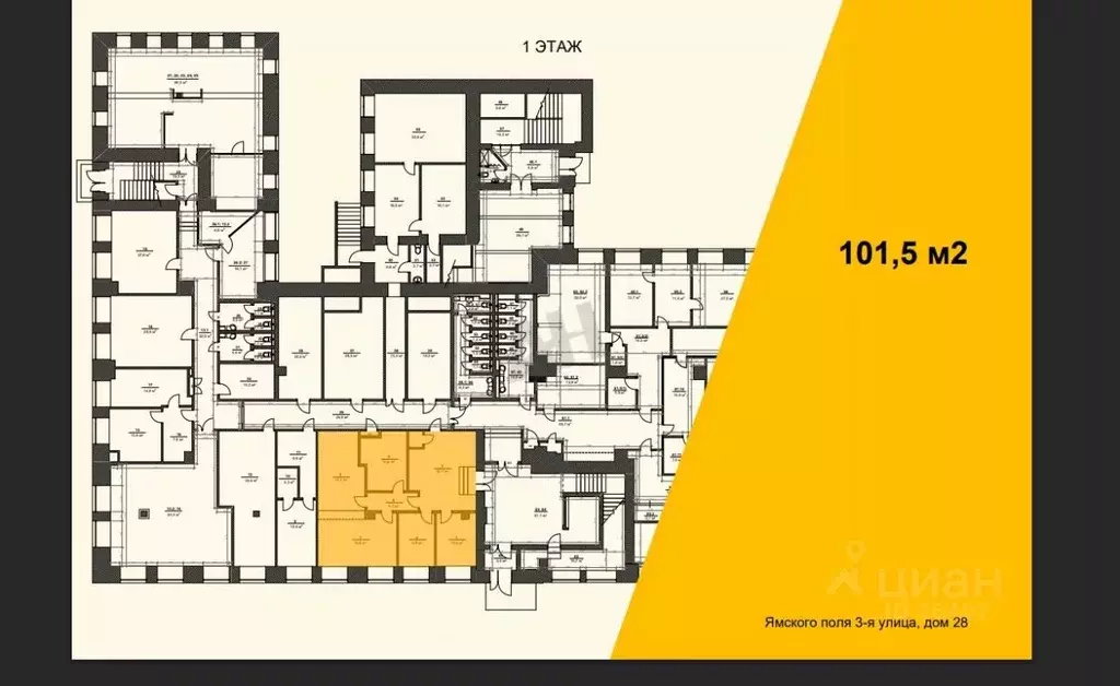 Помещение свободного назначения в Москва ул. 3-я Ямского Поля, 28 (102 ... - Фото 2