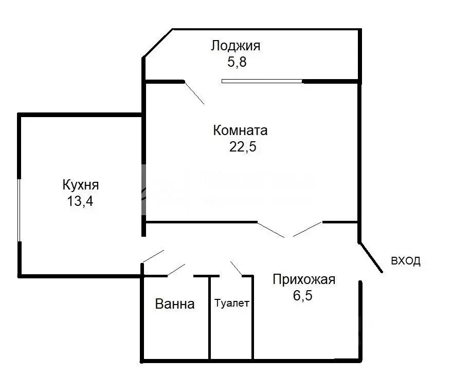 1-к кв. Московская область, Высоковск Клин городской округ, ул. ... - Фото 2