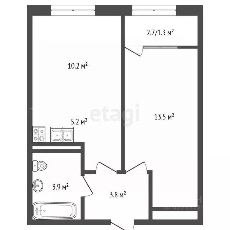 2-к кв. Пермский край, Пермский муниципальный округ, с. Фролы ул. ... - Фото 2