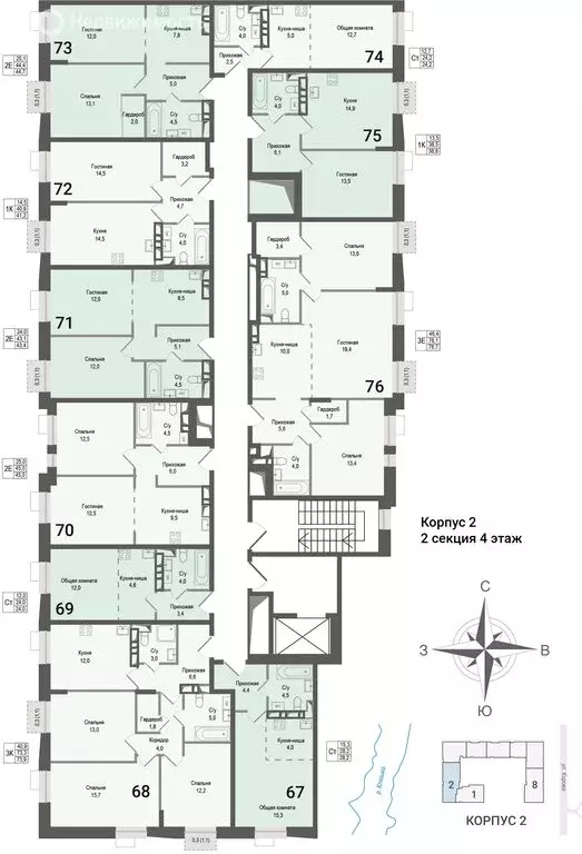 Квартира-студия: Королёв, микрорайон Первомайский, ЖК Киноквартал, к2 ... - Фото 2