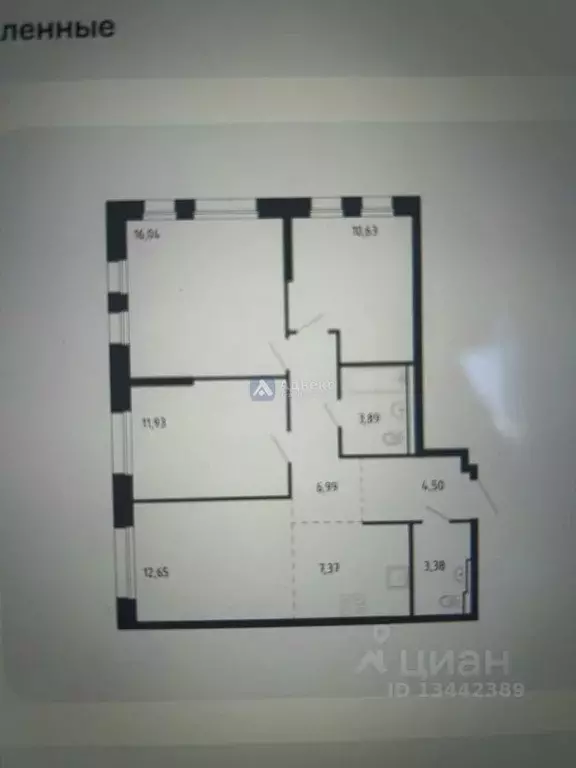 3-к кв. Тюменская область, Тюмень ул. Юрия Рогачева, 9к2 (76.0 м) - Фото 2