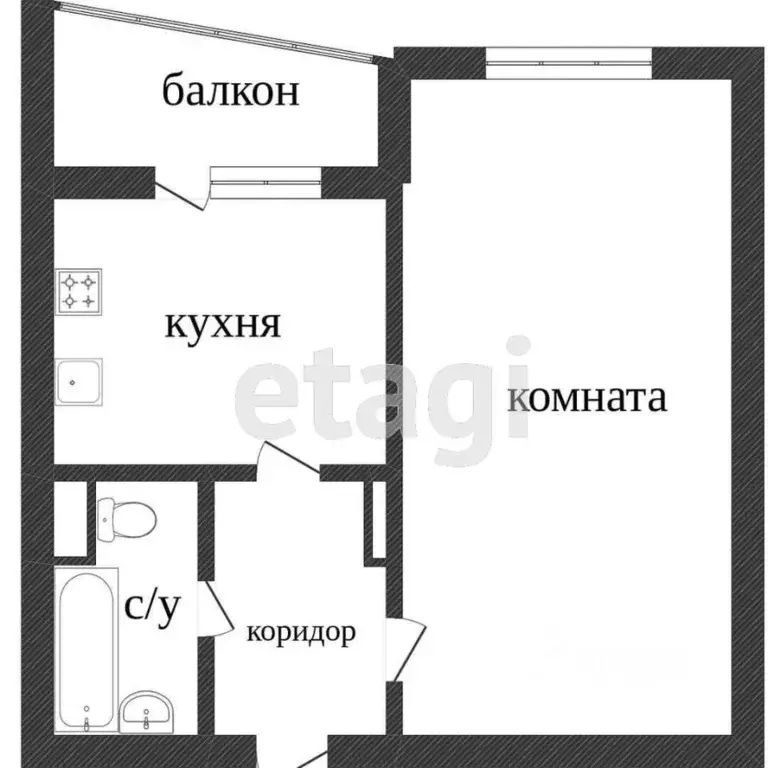 1-к кв. Ханты-Мансийский АО, Сургут Университетская ул., 21 (45.0 м) - Фото 1