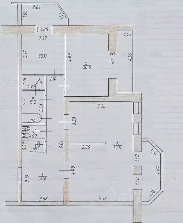 3-к кв. Татарстан, Казань ул. Мулланура Вахитова, 10 (98.0 м) - Фото 1