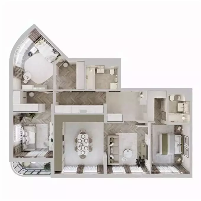 3-к кв. Омская область, Омск Кемеровская ул. (109.3 м) - Фото 1