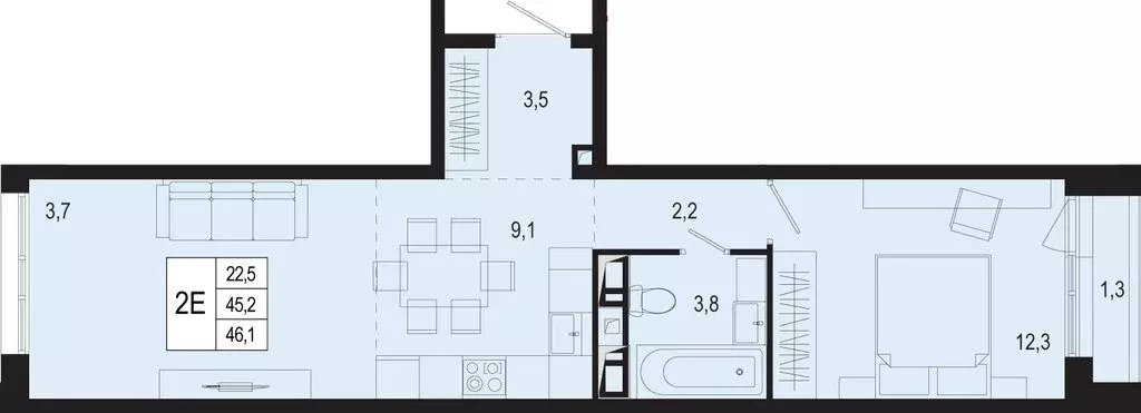 2-комнатная квартира: Московская область, городской округ Подольск, ... - Фото 1