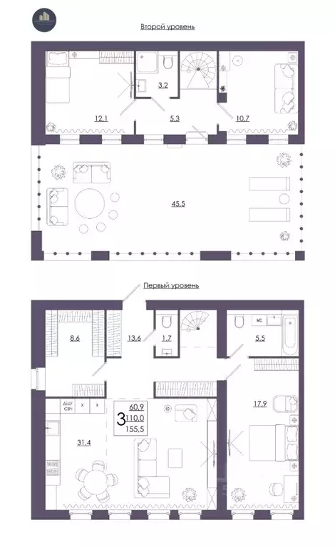 3-к кв. Смоленская область, Смоленск ул. 2-я Киевская, 20Ак1 (155.5 м) - Фото 0