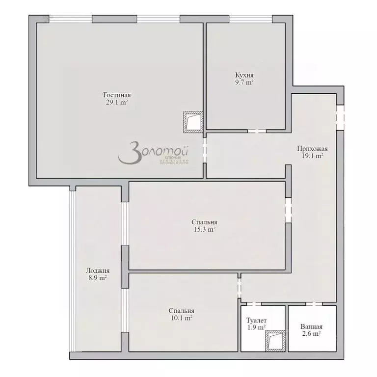 3-к кв. Нижегородская область, Нижний Новгород ул. Аркадия Гайдара, 26 ... - Фото 2