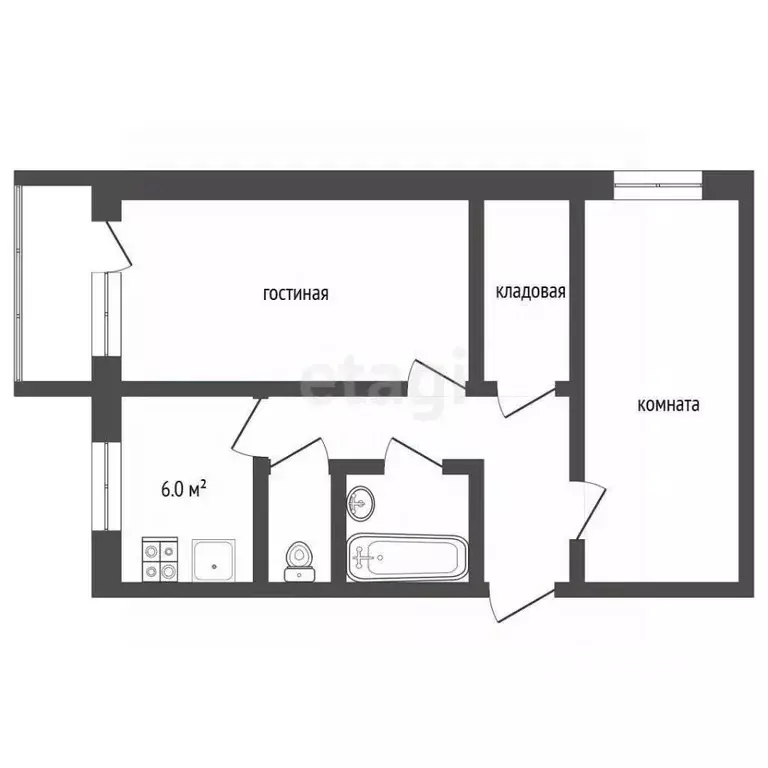 2-к кв. Ярославская область, Ярославль ул. Гоголя, 11 (42.8 м) - Фото 2