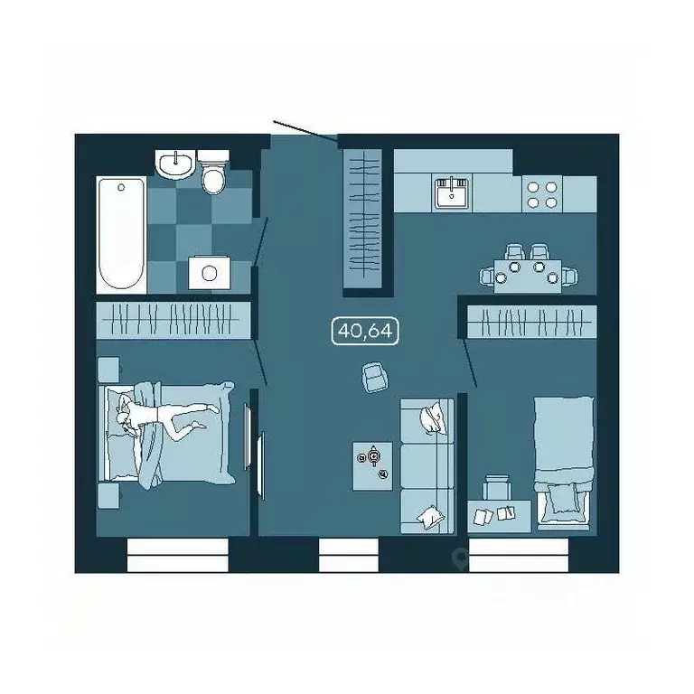 2-к кв. Приморский край, Владивосток ул. Борисенко (40.69 м) - Фото 1