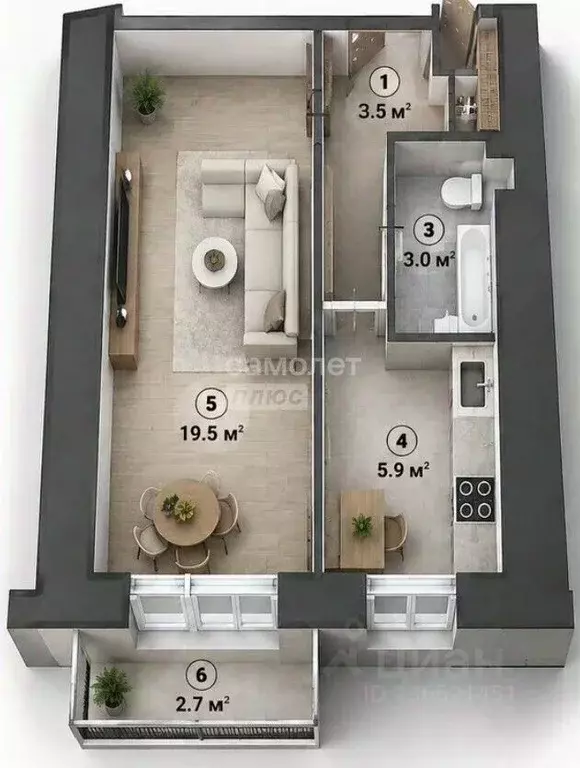 1-к кв. Башкортостан, Уфа ул. Заки Валиди, 7 (33.2 м) - Фото 2