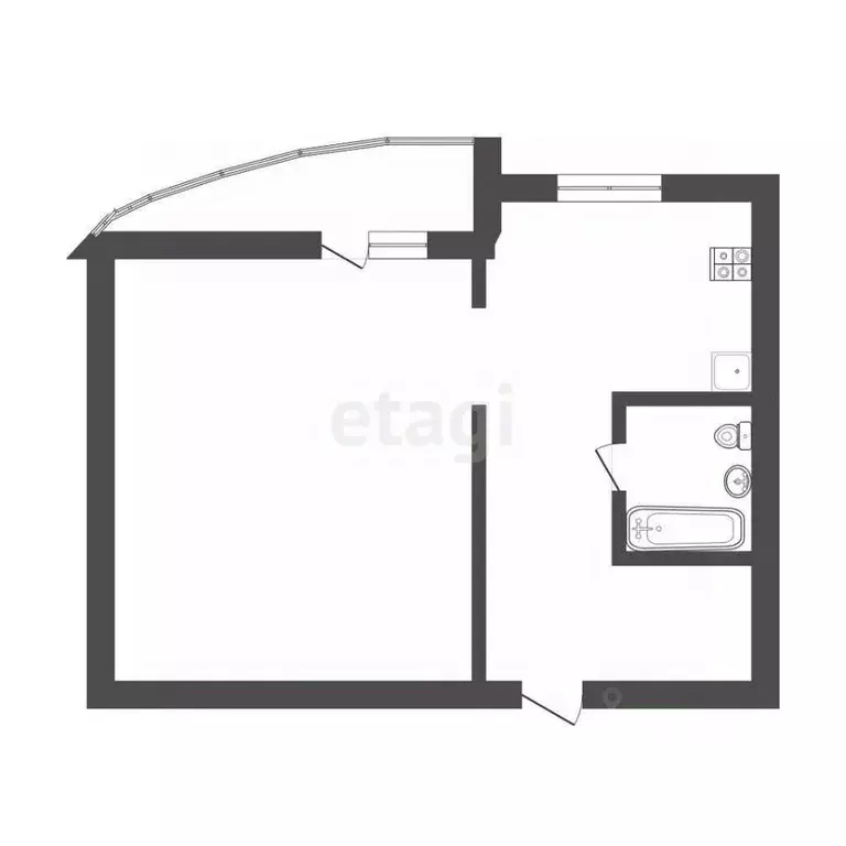 1-к кв. Мордовия, Саранск просп. Российской Армии, 2 (33.1 м) - Фото 2