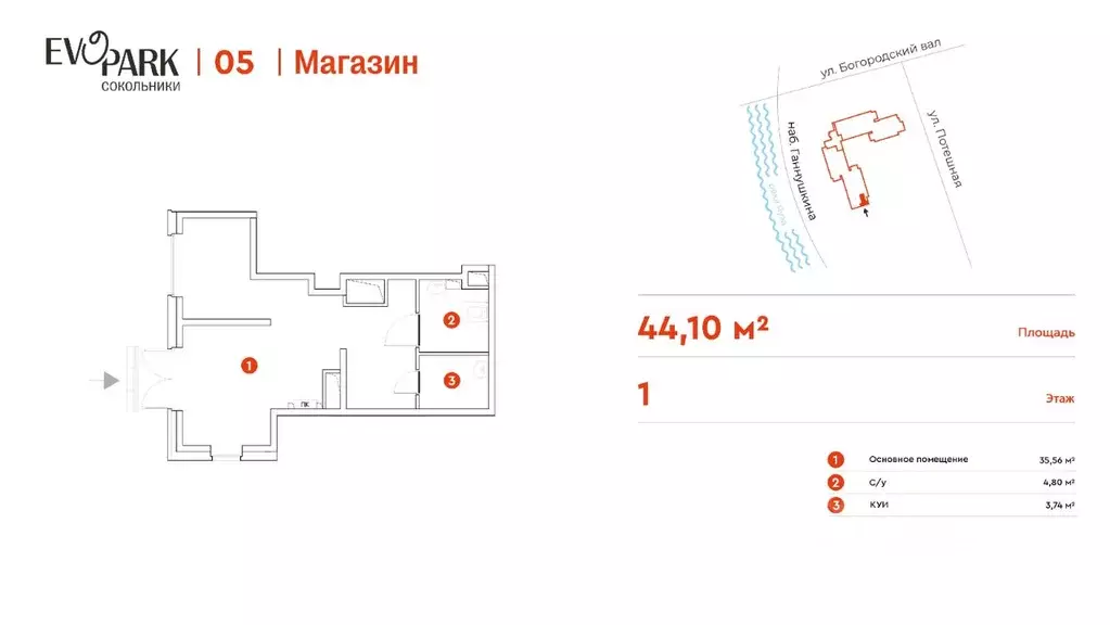 Помещение свободного назначения в Москва Потешная ул., вл5с1 (409 м) - Фото 1