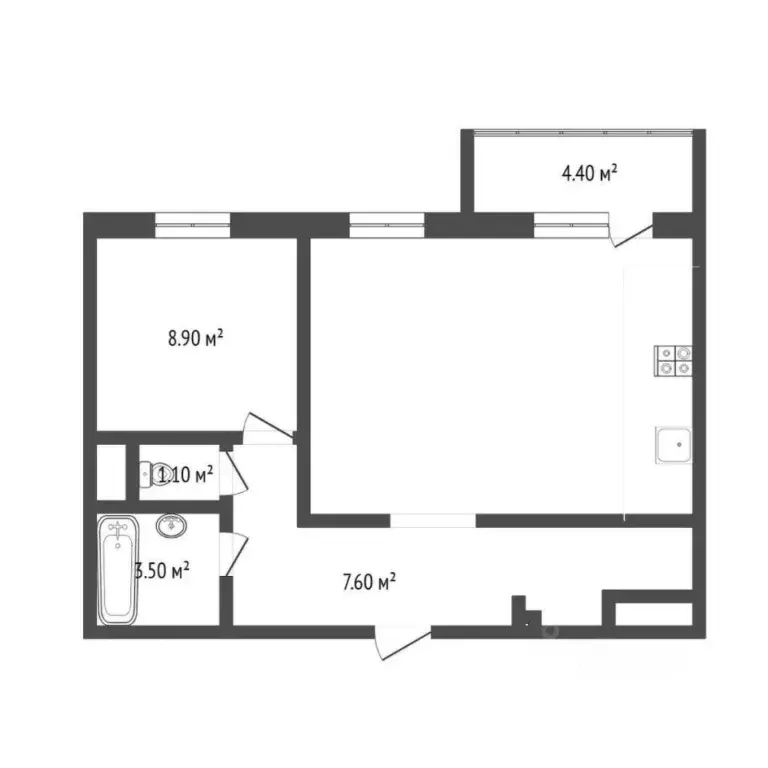 2-к кв. Тюменская область, Тюмень ул. Парада Победы, 9 (49.0 м) - Фото 2
