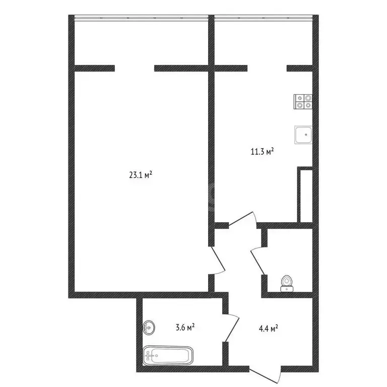 1-комнатная квартира: Черкесск, улица Доватора, 84Г (54.8 м) - Фото 2