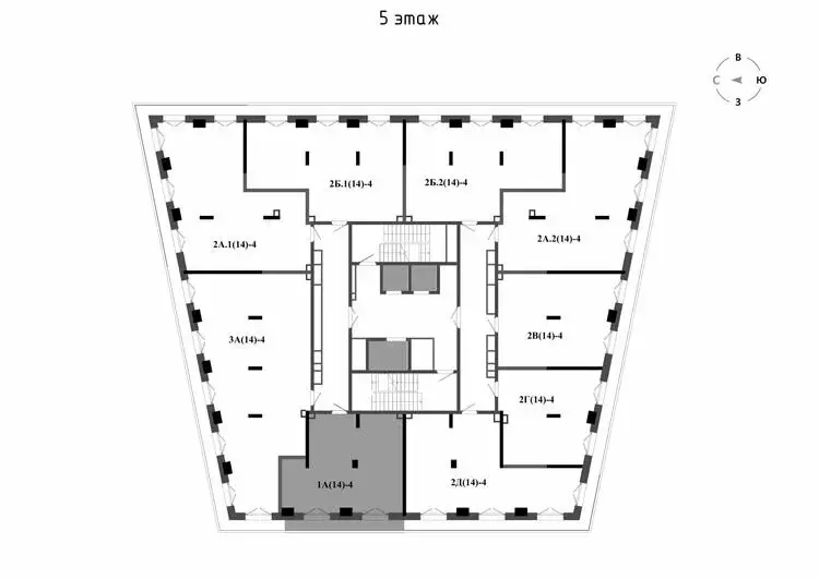 1-комнатная квартира: Казань, ЖК Яналиф (54.08 м) - Фото 1