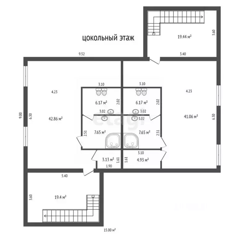 Таунхаус в Татарстан, Набережные Челны просп. Залесный, 8 (299 м) - Фото 2
