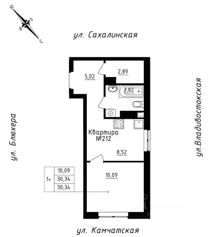 студия свердловская область, екатеринбург ул. кронштадтская (30.34 м) - Фото 0