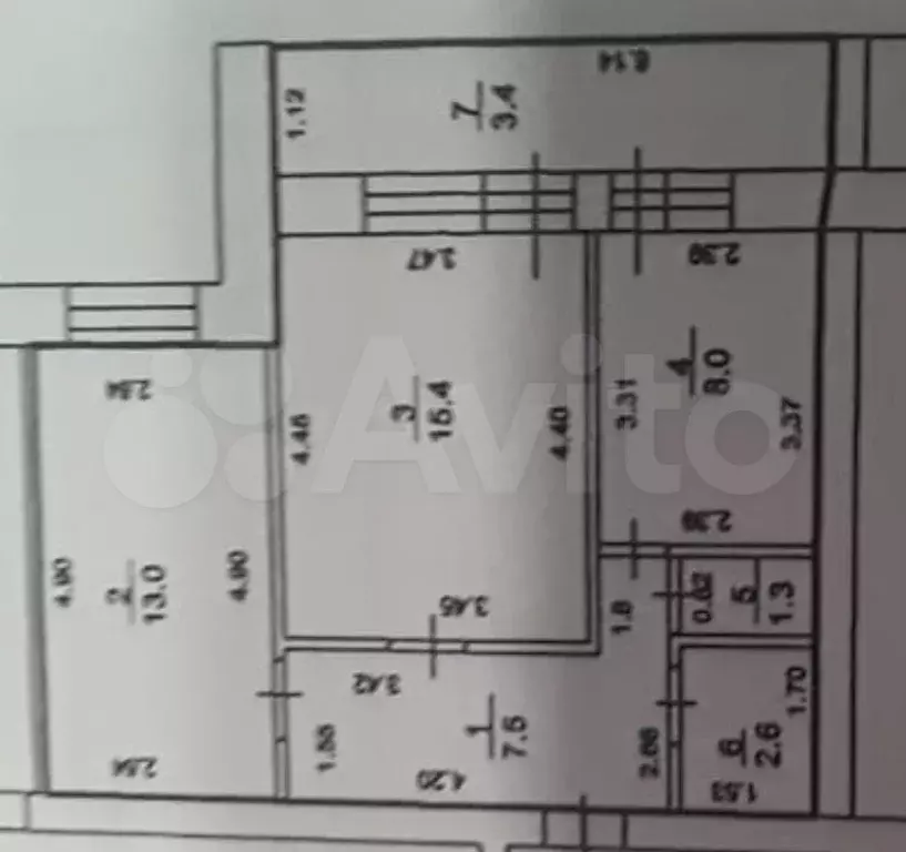 2-к. квартира, 47,8 м, 4/9 эт. - Фото 0