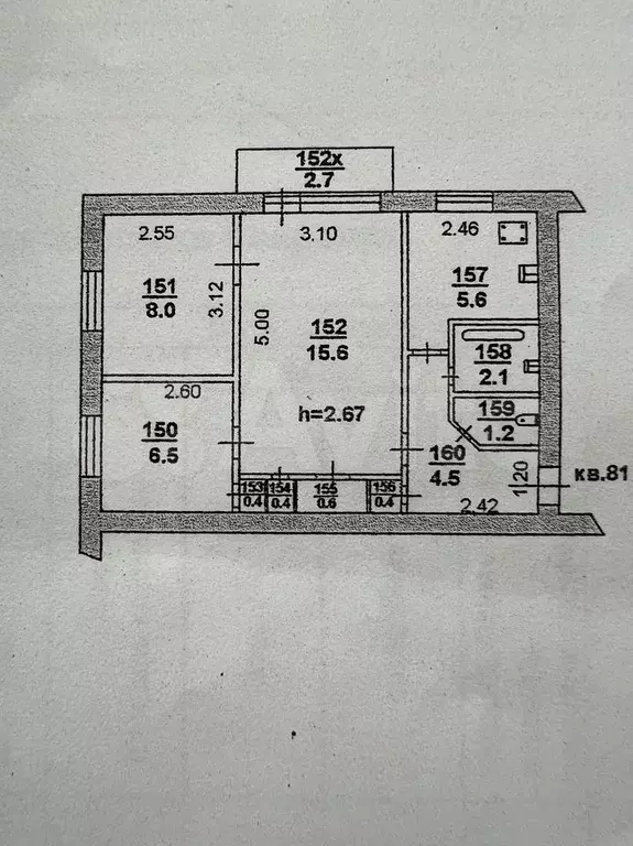 3-к. квартира, 46 м, 4/5 эт. - Фото 0