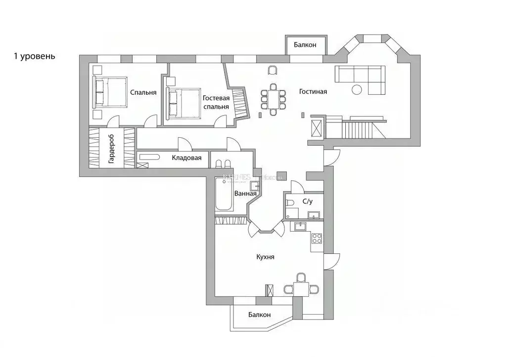 5-к кв. Москва ул. Остоженка, 5 (256.0 м) - Фото 2
