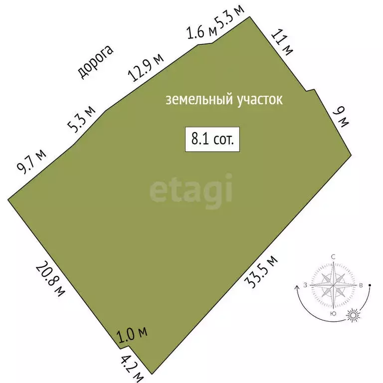 Участок в Таганрог, Обрывной переулок (8.1 м) - Фото 1