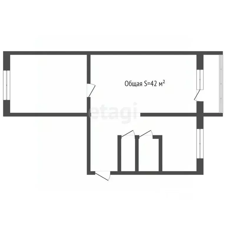 2-к кв. Кемеровская область, Прокопьевск ул. Советов, 12 (42.0 м) - Фото 1