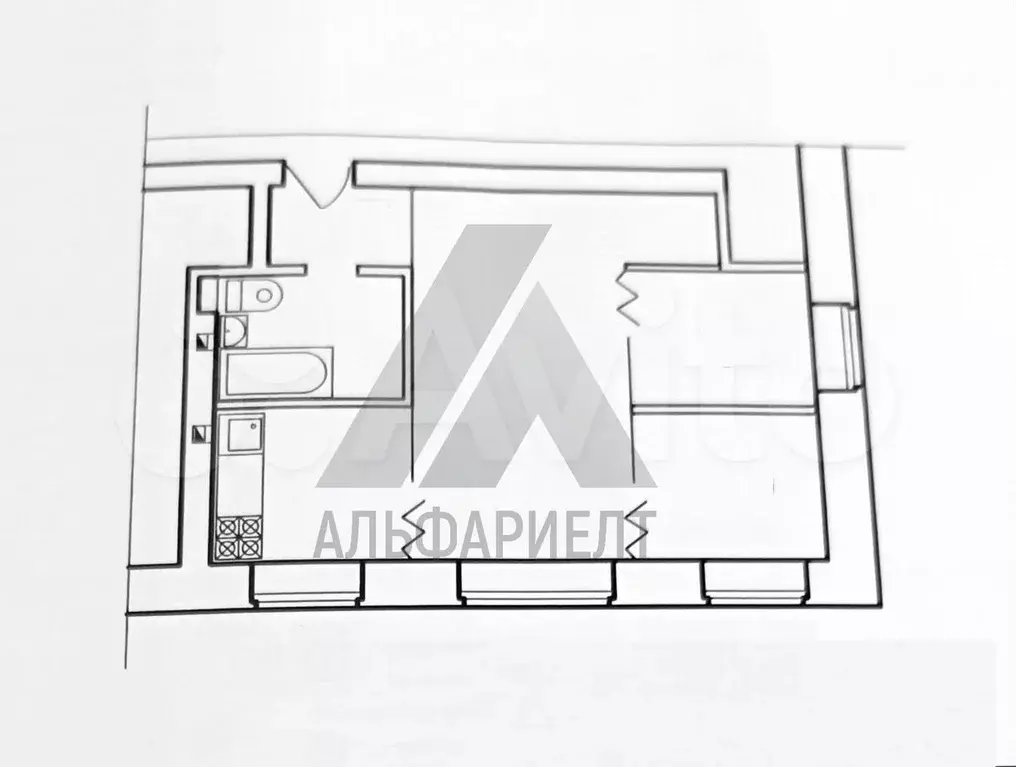 2-к. квартира, 40,8 м, 3/4 эт. - Фото 0