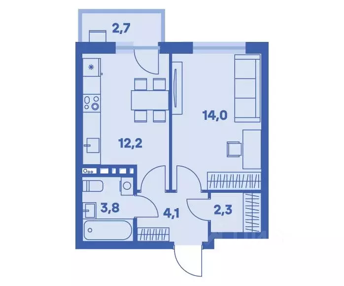 1-к кв. Пермский край, Пермь ул. Карпинского, 115 (37.2 м) - Фото 1