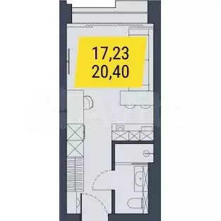 Апартаменты-студия, 20,4 м, 4/32 эт. - Фото 0