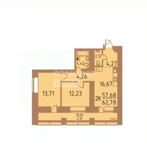Студия Томская область, Томский район, д. Кисловка, Левобережный мкр ... - Фото 2