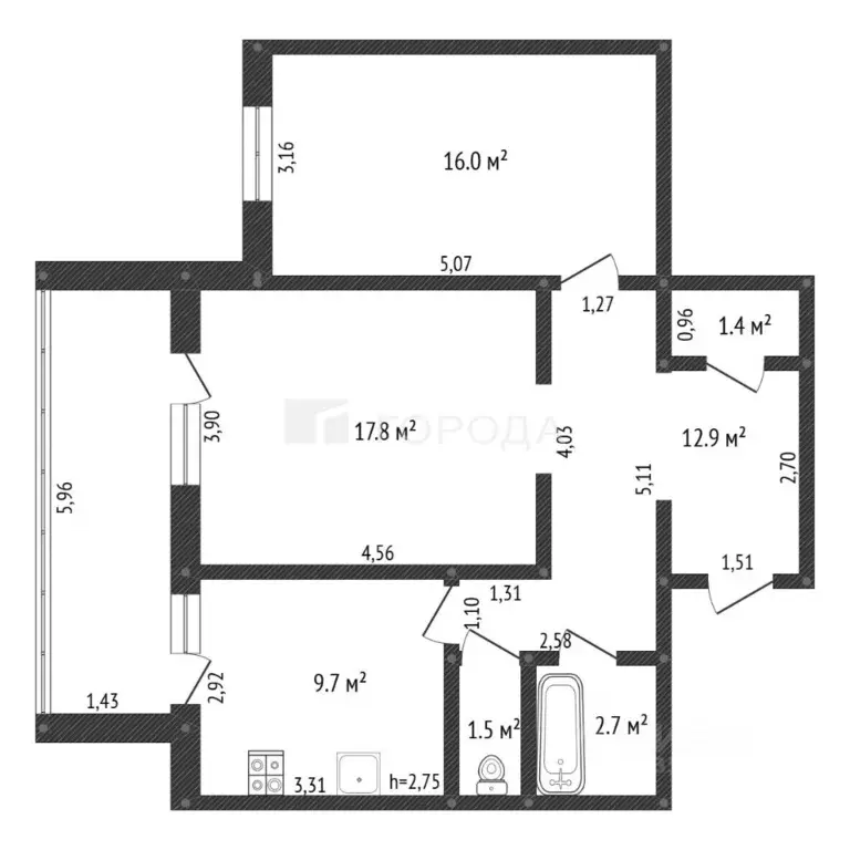 2-к кв. Алтайский край, Барнаул тракт Змеиногорский, 104П/11 (62.0 м) - Фото 2