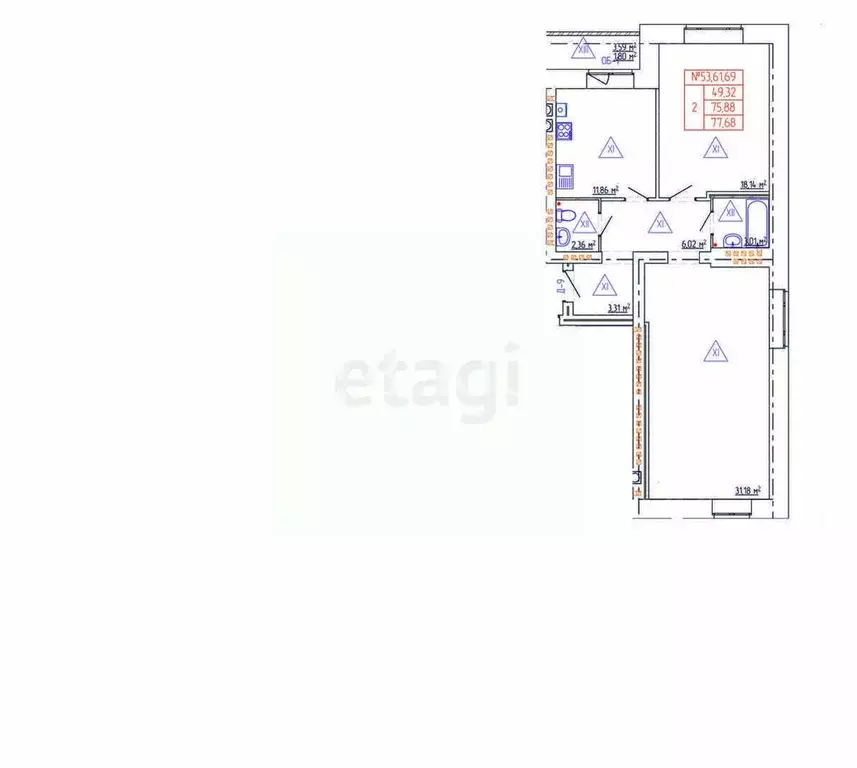 2-к кв. Костромская область, Кострома проезд 7-й Окружной, 11 (78.4 м) - Фото 2