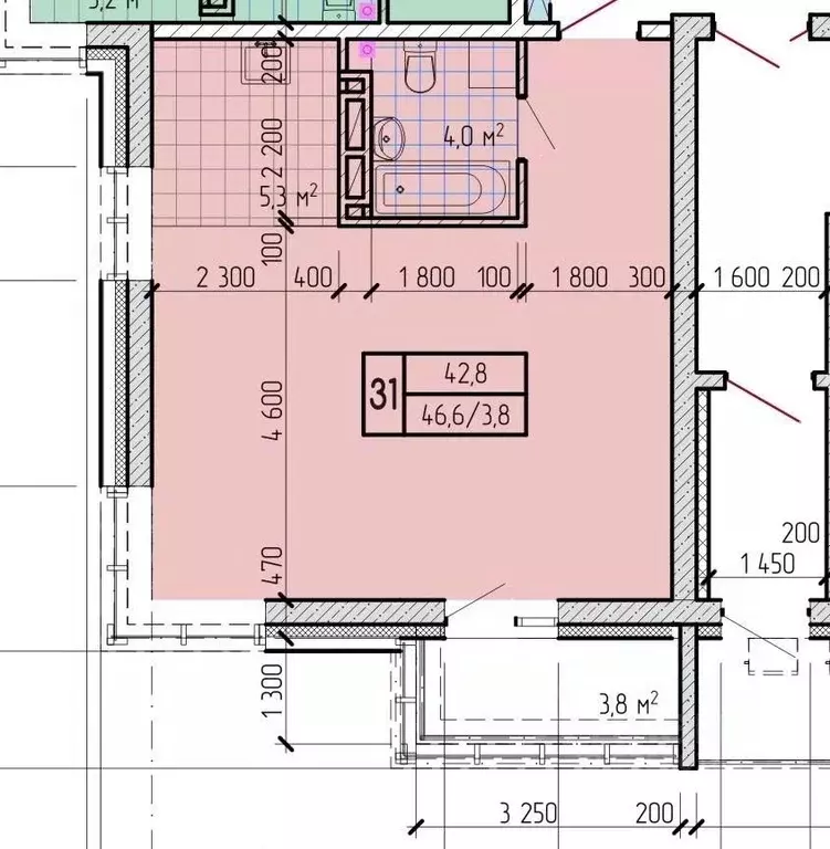Студия Приморский край, Находка  (42.8 м) - Фото 1