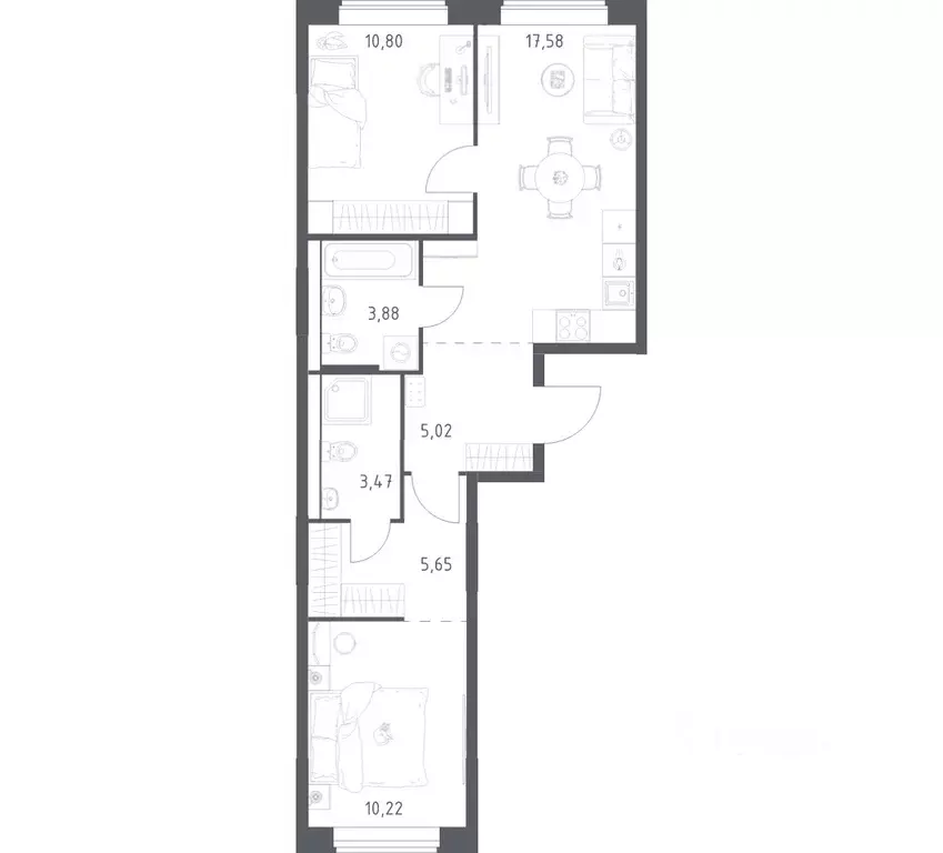 2-к кв. Московская область, Химки городской округ, д. Юрлово Пятницкие ... - Фото 1