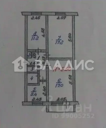 3-к кв. Ивановская область, Приволжск Социалистическая ул., 2 (60.5 м) - Фото 2