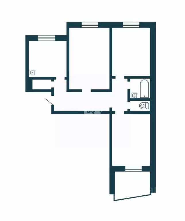 3-к кв. Новосибирская область, Новосибирск ул. Печатников, 9 (64.8 м) - Фото 2