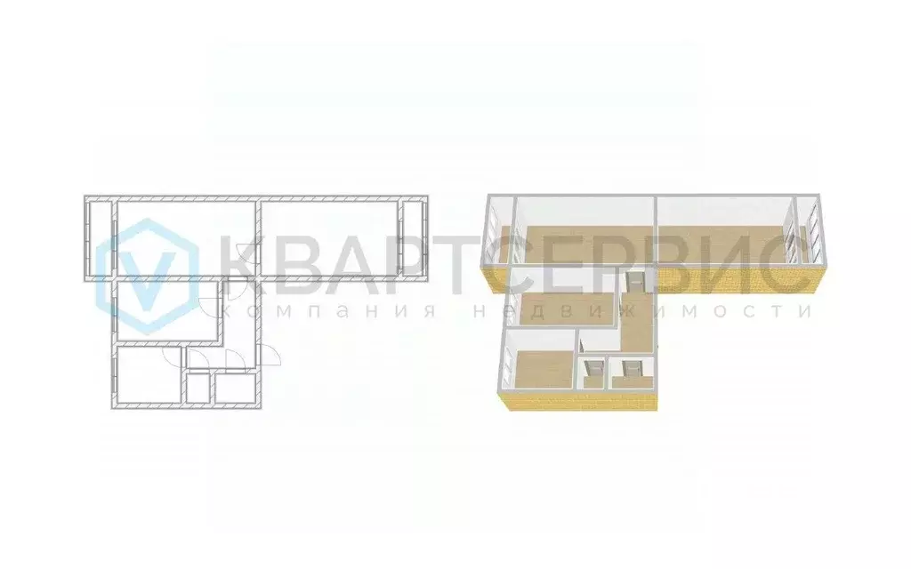 3-к кв. Омская область, Омск Заозерный мкр, ул. Сергея Тюленина, 1 ... - Фото 2