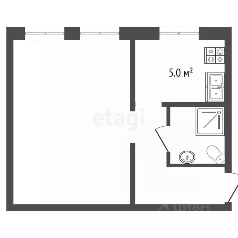 1-к кв. Владимирская область, Муром ул. 30 лет Победы, 9 (32.2 м) - Фото 1