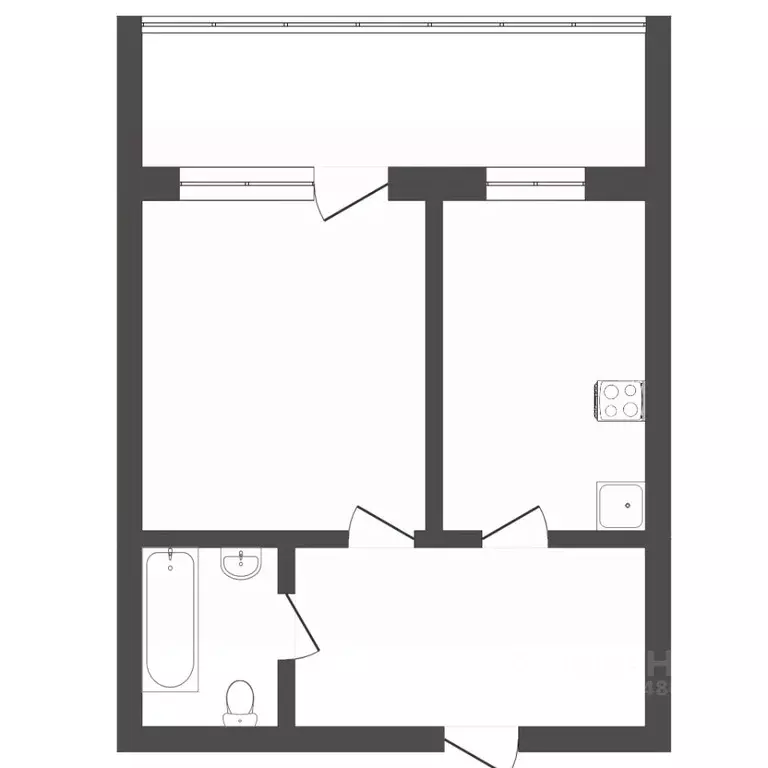 1-к кв. Пермский край, Пермь Хабаровская ул., 56А (34.6 м) - Фото 0