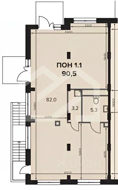 Помещение свободного назначения в Москва Ленинградское ш., 228к5 (91 ... - Фото 2