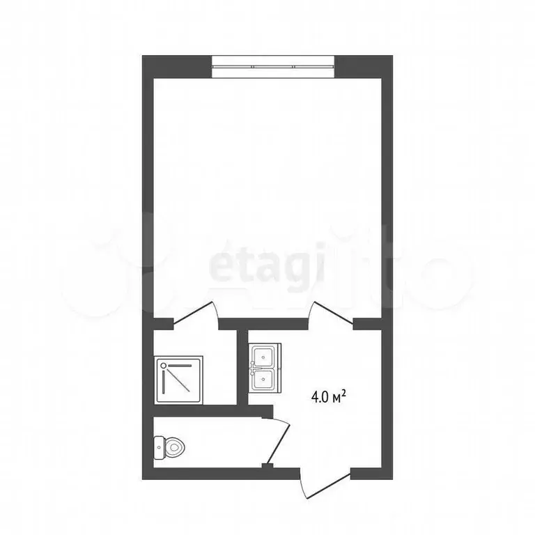 Квартира-студия, 17,7 м, 2/5 эт. - Фото 0