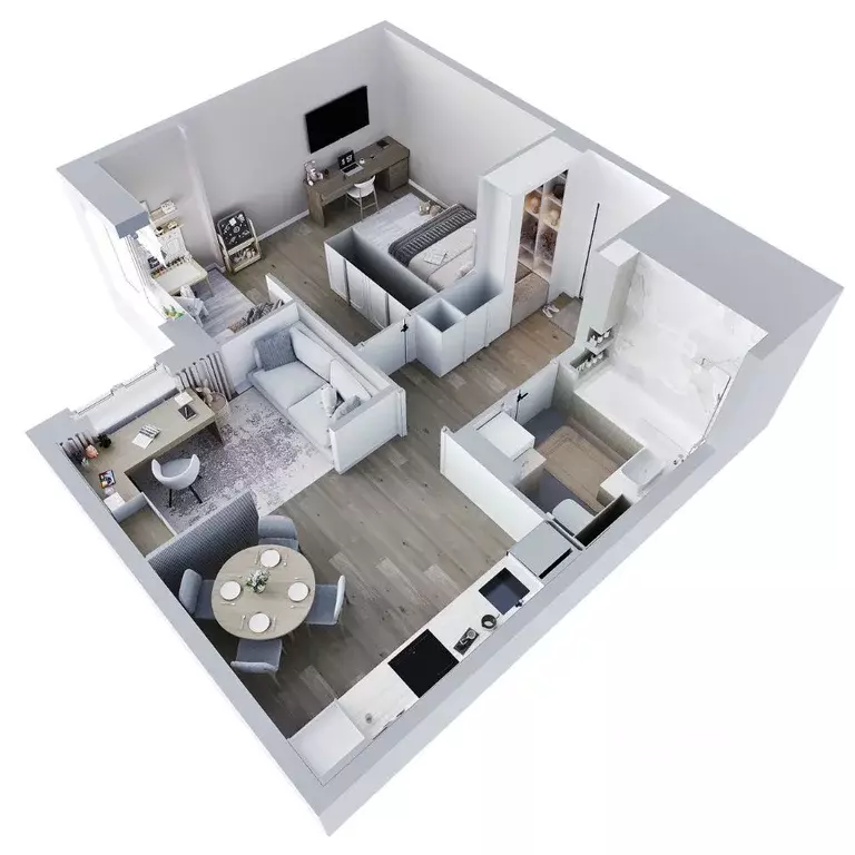 2-к кв. Пермский край, Пермь Парковый просп., 24 (52.1 м) - Фото 2