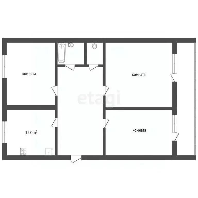 3-к кв. Тамбовская область, Тамбов Полынковская ул., 55 (63.9 м) - Фото 1