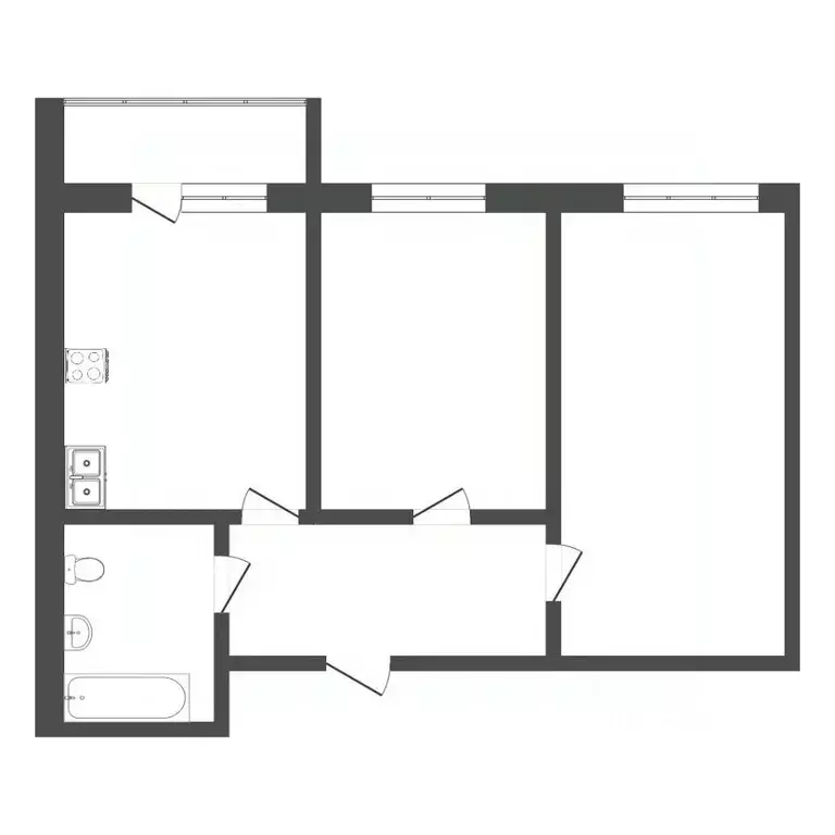 2-к кв. Тюменская область, Тюмень ул. Червишевский Тракт, 47к2 (52.4 ... - Фото 1