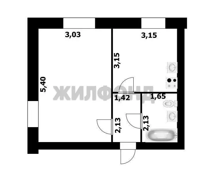 1-комнатная квартира: Новосибирская область, рабочий посёлок Колывань, ... - Фото 1