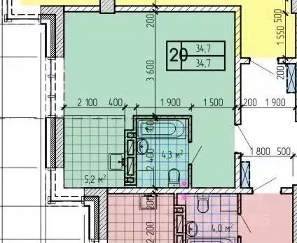 Студия Приморский край, Находка  (34.7 м) - Фото 1