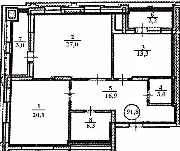 2-к кв. Башкортостан, Уфа бул. Ибрагимова, 34 (86.6 м) - Фото 1