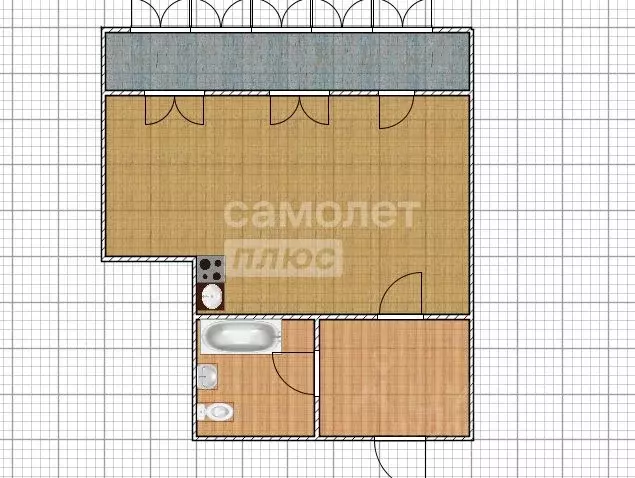 Студия Алтайский край, Бийск Советская ул., 189/1 (38.8 м) - Фото 2