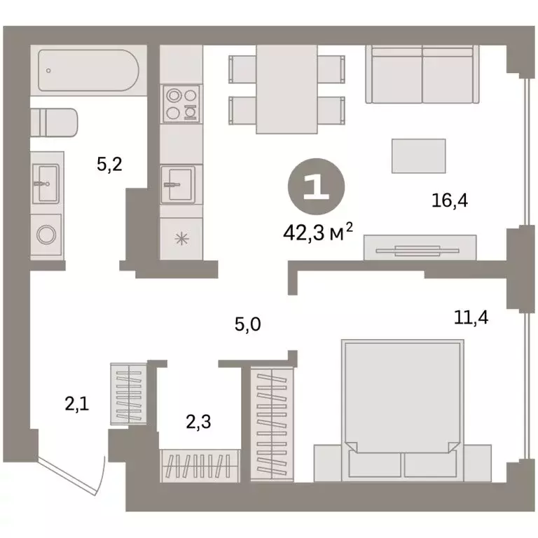 1-комнатная квартира: Екатеринбург, жилой район Сортировочный, ... - Фото 1