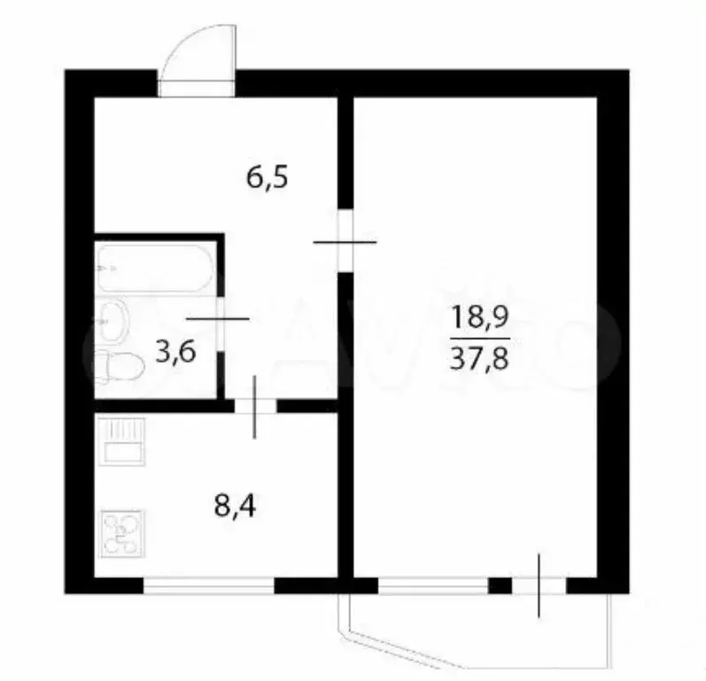 1-комнатная квартира: Москва, Осенний бульвар, 15 (37.5 м) - Фото 1